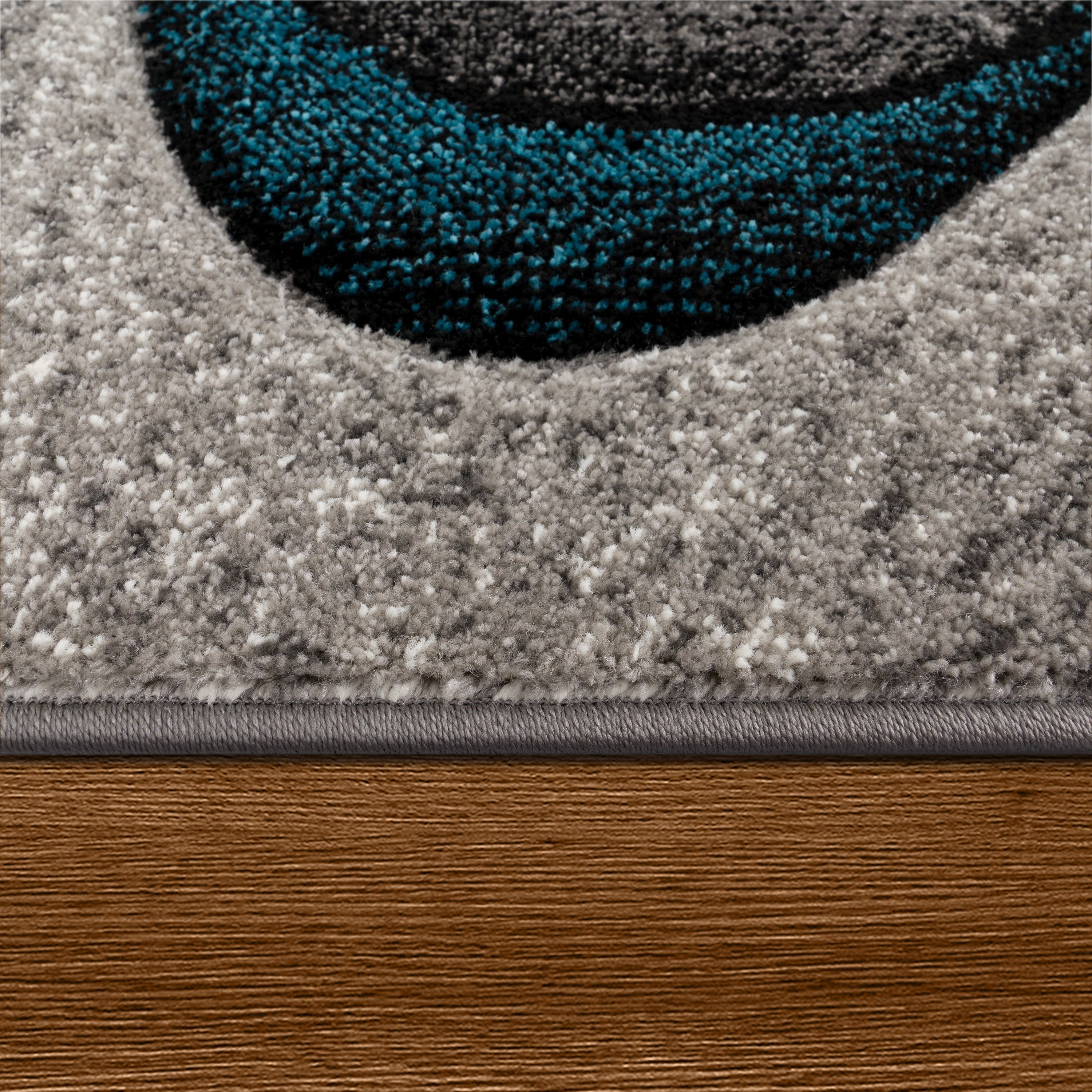 Modern Living Room Rug Brilliance Abstract Design - Grey Blue-2